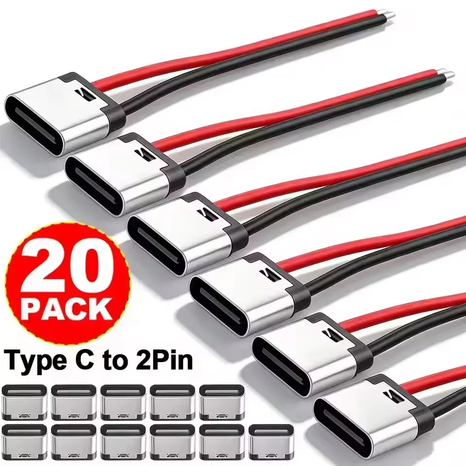 Usb C Cable - 5-20 Stück Typ-C 2-Pin Lötdraht Wasserdichtes