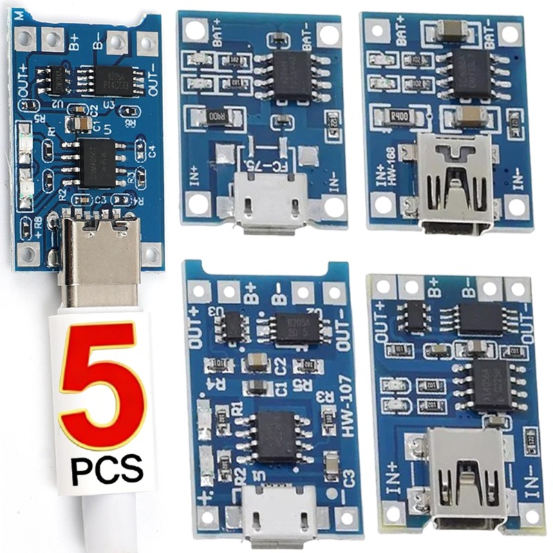 Tp4056 Module - 5V 3A Micro/Type-C/Mini 18650 TP4056 Lithium-Akku-Lademodul