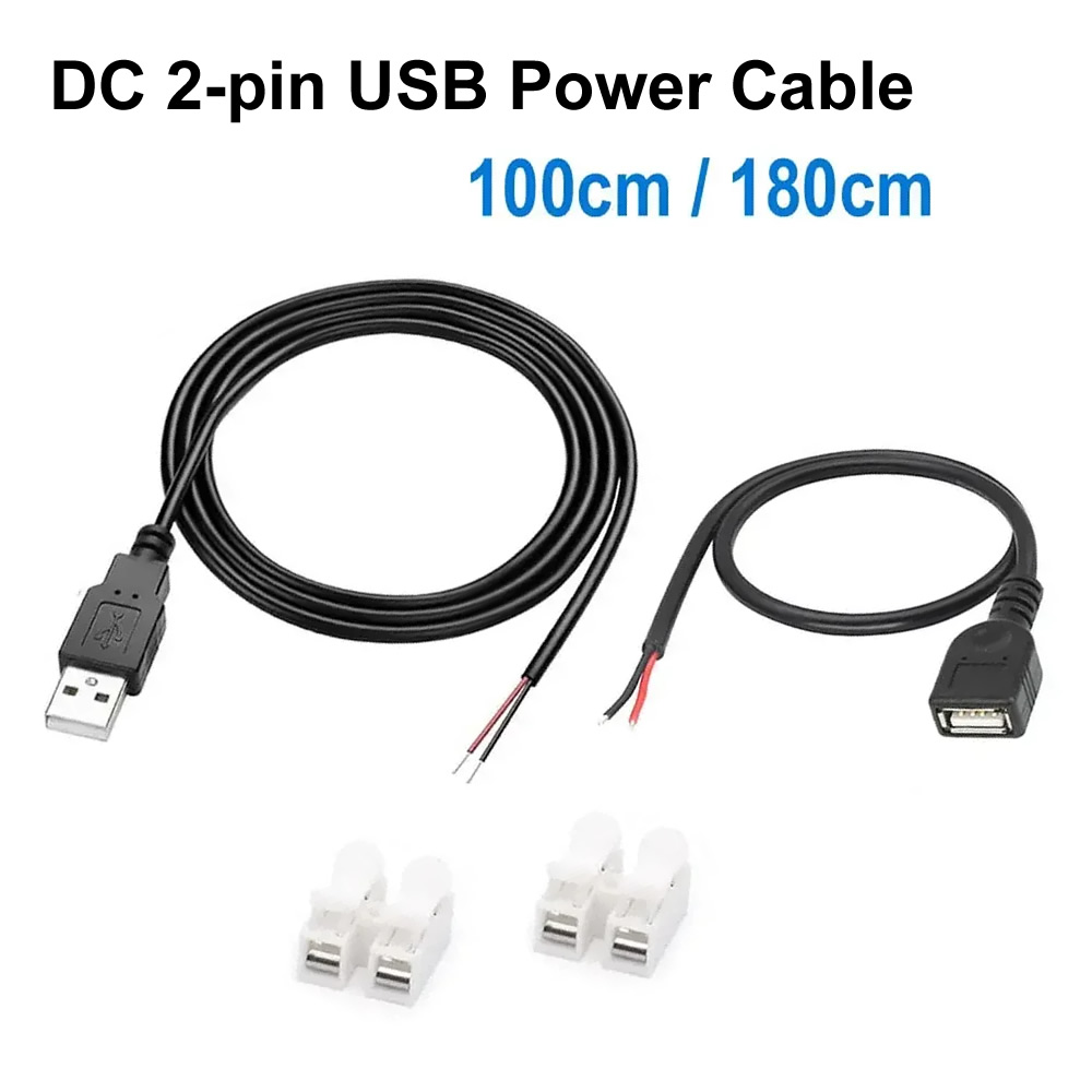 Ipex Connector - DC 2-poliges USB-Stromkabel, USB-Stecker, Buchse auf