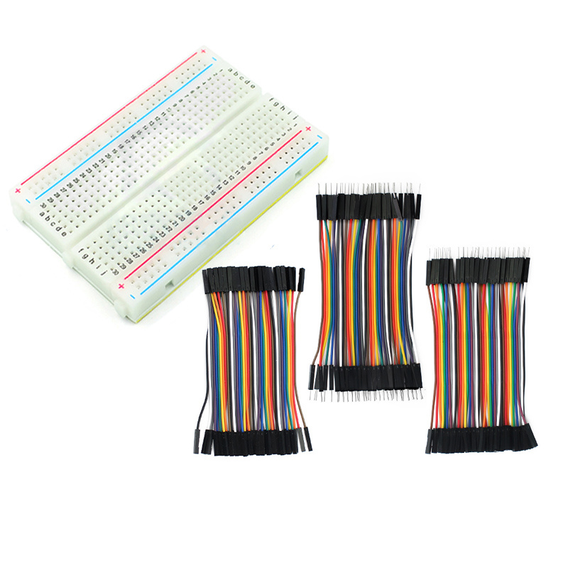 Breadboard 400 Point - 400-Punkt-Breadboard-Kit mit Dupont-Kabel und Überbrückungskabel, 10